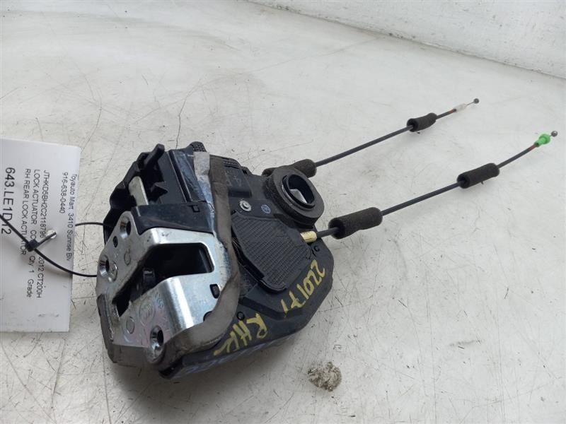 2012 LEXUS CT200H PASSENGER REAR DOOR LOCK ACTUATOR
