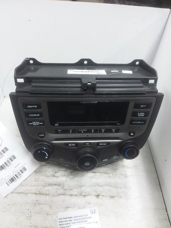 Radio Receiver And Temperature Control 6 Disc CD 120 Watt Fits 03-07 ACCORD