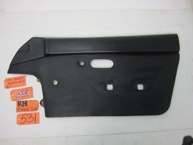 DOOR PANEL PASSENGER SIDE BLACK MANUAL WINDOW CAR for MAZDA MIATA MX5 MX-5 90-97