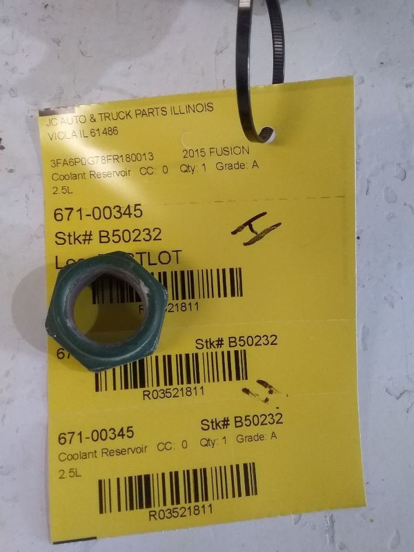 Coolant Reservoir VIN U 8th Digit Hybrid Large Fits 13-16 FUSION 3521811