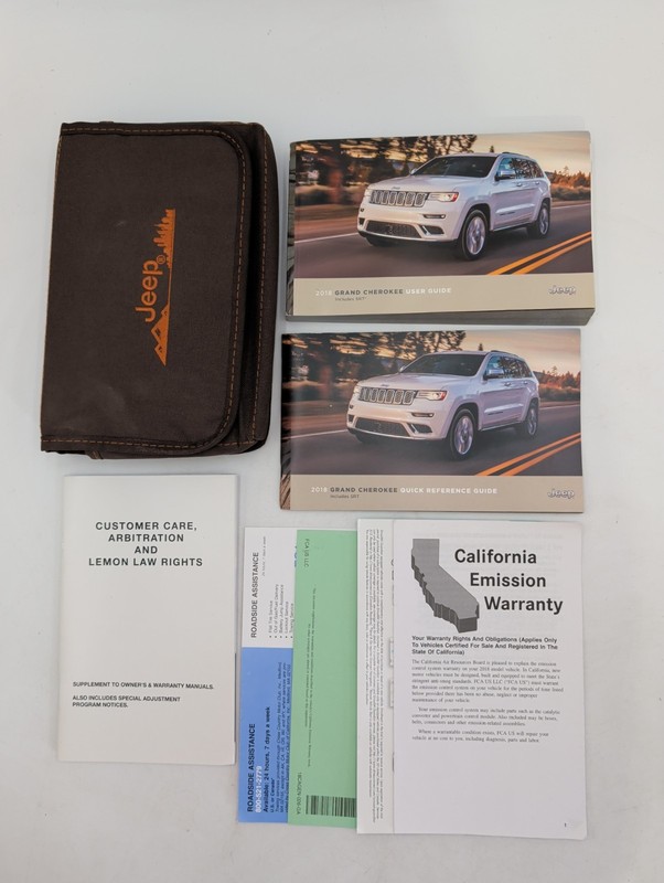 2018 Jeep GRAND CHEROKEE Owners Manual Quick Reference Guide W/ Case Included