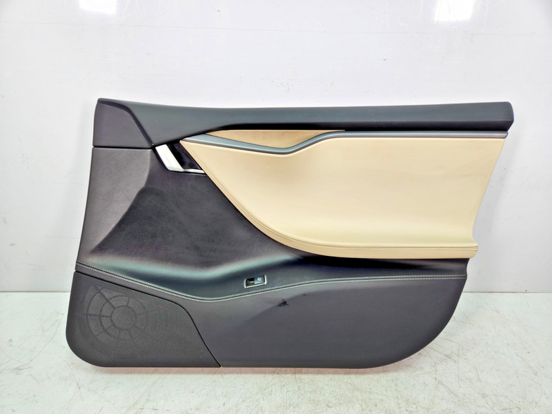 ✅12-20 OEM Tesla Model S Front Right Passenger Interior Door Trim Panel Leather