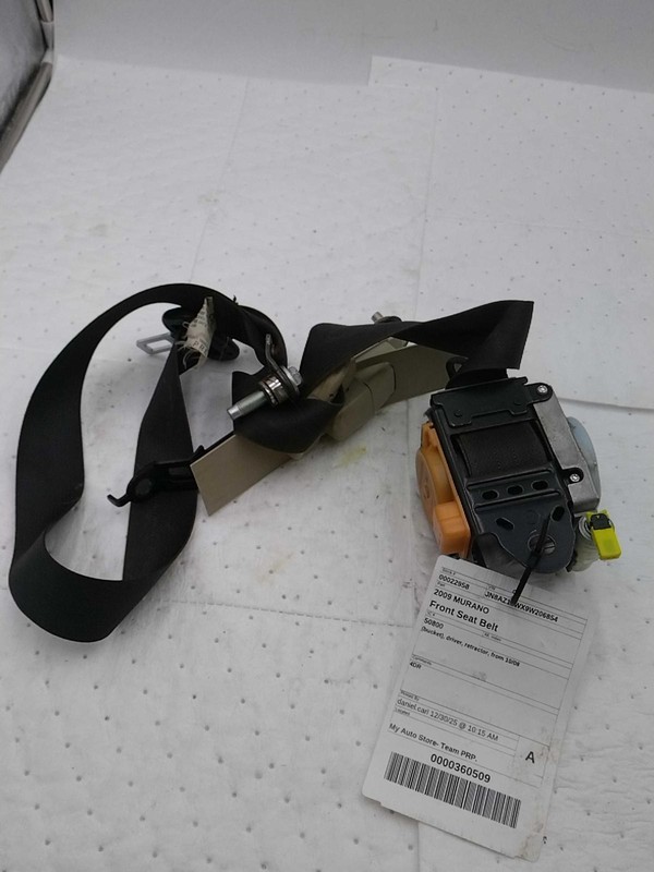 2009 Nissan Murano Front Left Seat Belt OEM Silver 868851AA5A 146K Miles
