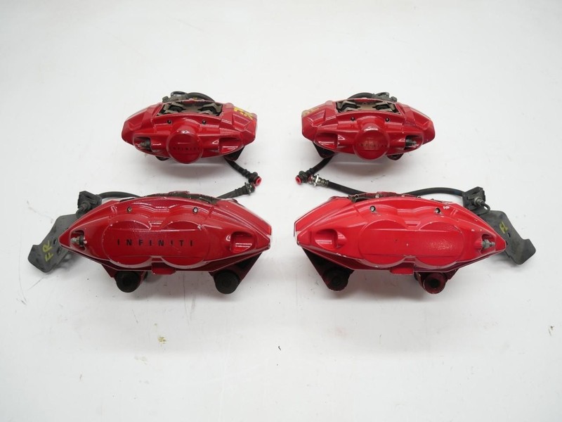 2017-2022 Infiniti Q60 Q50 Red Sport Full Akebono Brake Caliper Set (4) OEM