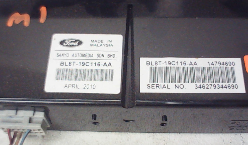 2008-2012 Ford Escape Radio Display Screen BL8T-19C116-AA OEM w/ Pigtails