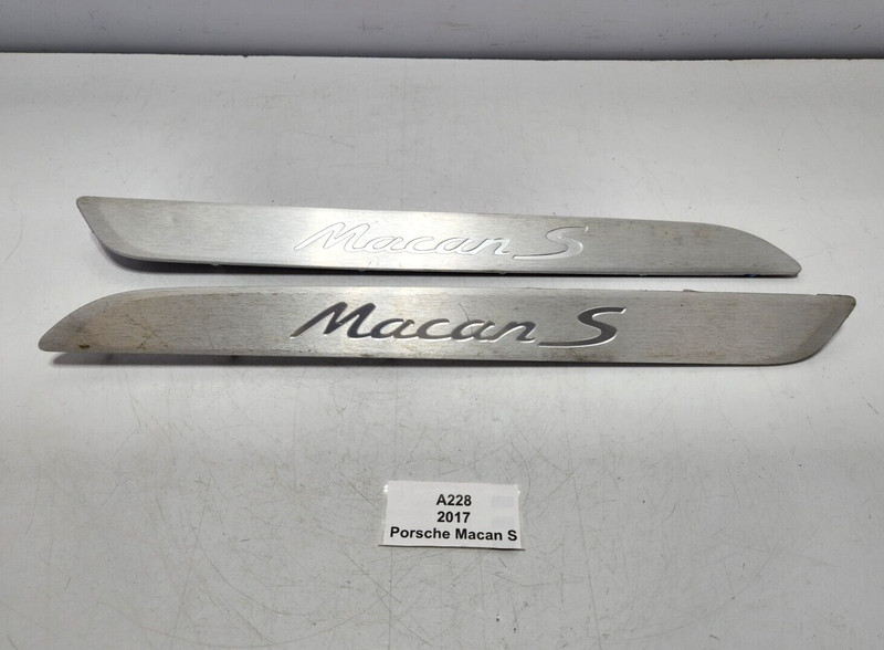 ✅ 15-18 OEM Porsche Macan S 95B Front Left Right Door Sill Entrance Trim Plates*