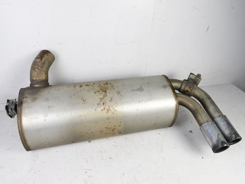 12-16 BMW 328i F30 REAR SECTION EXHAUST MUFFLER BARREL CHROME TIPS OEM