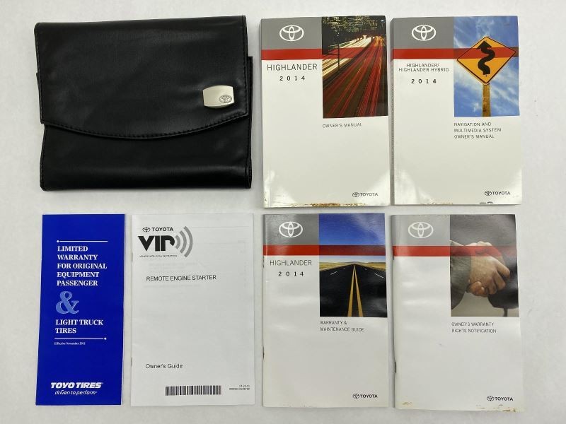 Owners Manual 2014 Toyota Highlander 80987