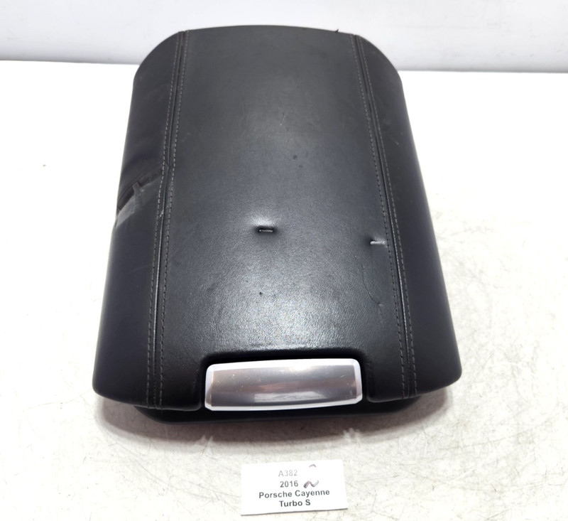 ✅11-18 OEM Porsche Cayenne Turbo 958 Front Center Console Armrest Leather Black*