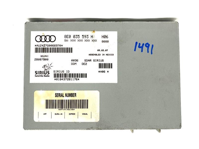 Sirius Satellite Control Module Fits 2006-2010 Volkswagen Beetle 81296