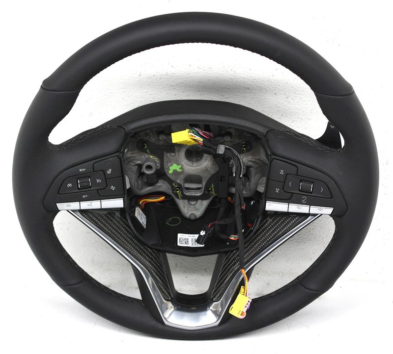 OEM Steering Wheel For Cadillac XT6 Sport Black Leather Carbon Fiber 85622039