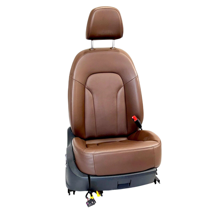 📌 2015-2018 AUDI Q3 FRONT RIGHT PASSENGER SIDE SEAT LEATHER BROWN 8U0881806 OEM