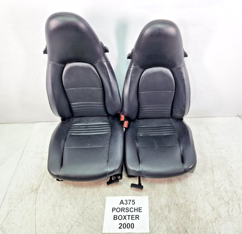 ✅ 99-05 OEM Porsche Boxster 986 911 996 Front Right Left Seat Leather Black SET*
