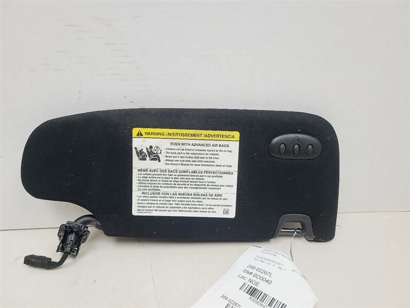 Driver Sun Visor Illuminated Metal Roof Fits 15-17 MKZ 563647