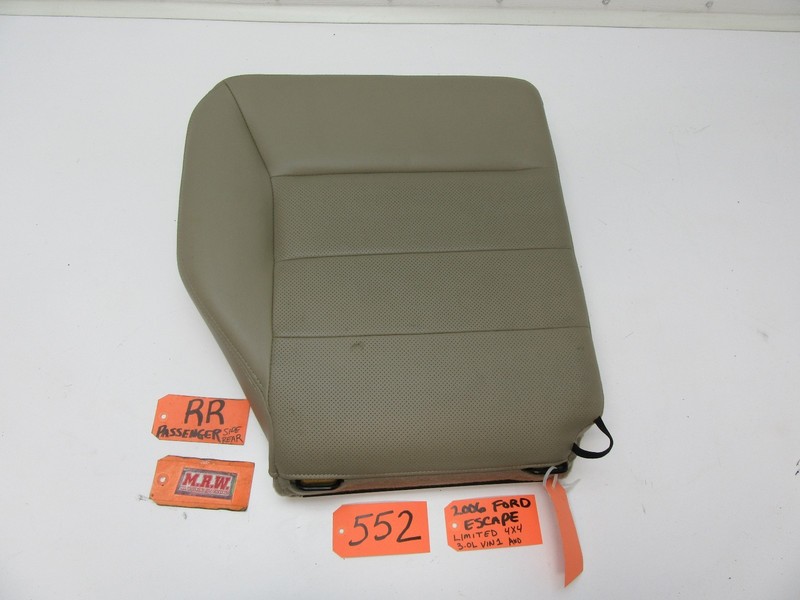05 06 07 FORD ESCAPE RIGHT REAR SEAT BACK PAD UPPER TOP PASSENGER RR TAN LEATHER
