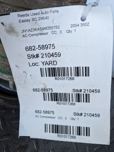 AC Compressor Fits 03-06 350Z 1017268