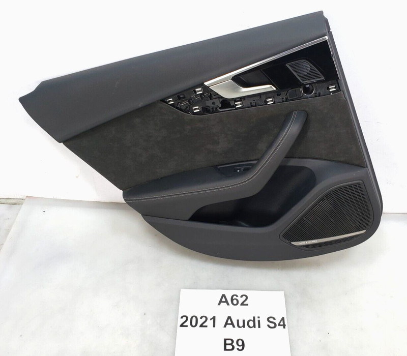 ✅ 2018-2021 OEM Audi S4 B9 Rear Left Driver Side Door Card Panel Black 7k miles