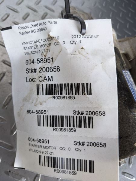Starter Motor Without Automatic Engine Stop And Start Fits 10-12 SOUL 981859
