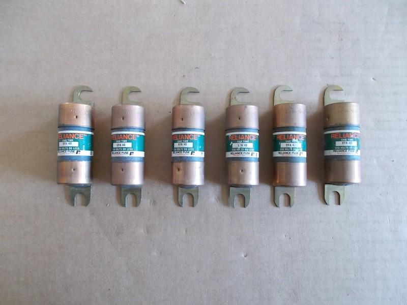 Reliance XFA40 40A 40-Amp, Lot of 6 Fuses *FREE SHIPPING*