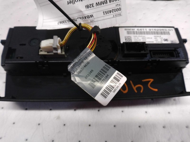 2008 BMW 328I A/C Selector Switch OEM Black 64119119868 141K Miles