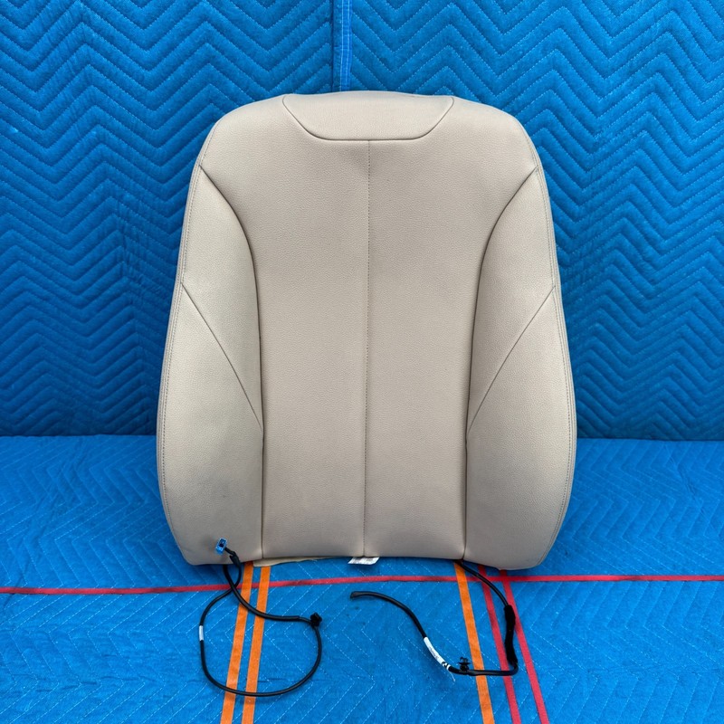 2012–2016 BMW 328i F30 Front Passenger Seat Backrest Beige Sensatec (KCDF) OEM
