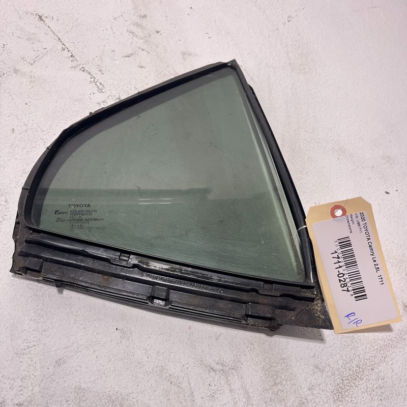 2018-2023 TOYOTA CAMRY LE DOOR WINDOW FIXED VENT GLASS REAR RIGHT OEM