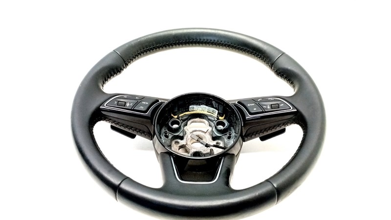 17-19 AUDI B9 A4 A5 S4 STEERING WHEEL 3 THREE SPOKE LEATHER OEM 081525B