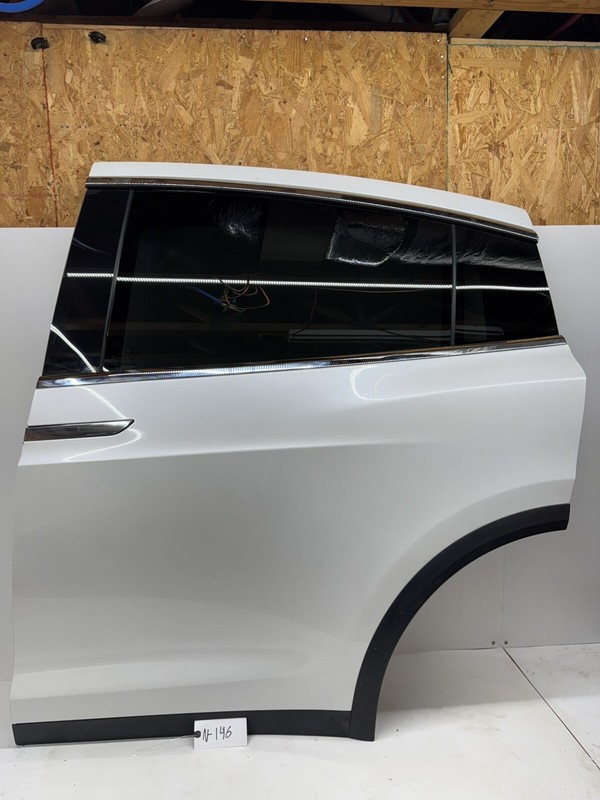2016-2020 Tesla Model X Rear Left Driver Falcon Door LH White 146