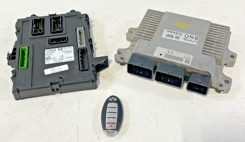 19-20 INFINITI QX50 FWD ENGINE & BODY CONTROL MODULE ECM BCM W/ KEY FOB # 81155