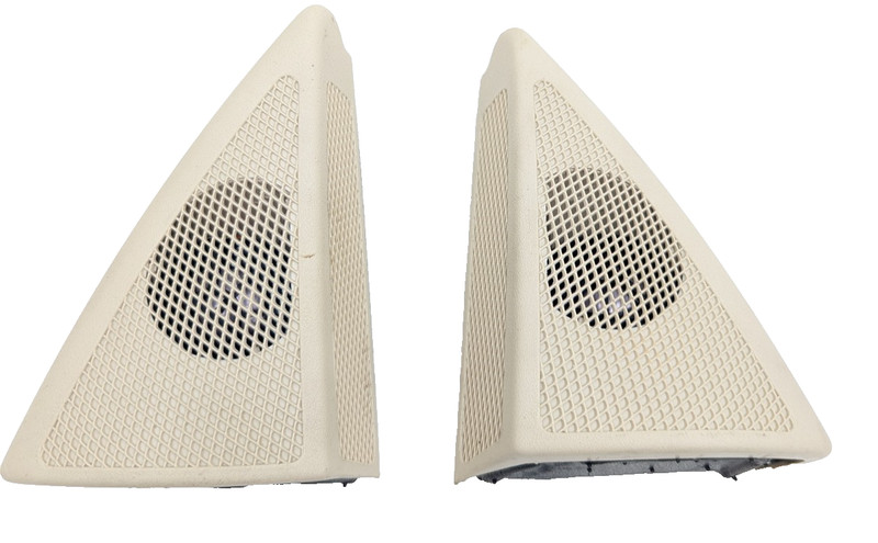 2003 - 2009 MERCEDES E320 E350 E500 W211 Tweeter Speakers & Cover Pair tan