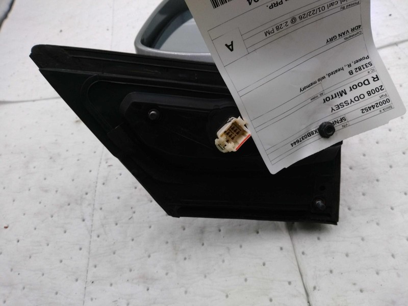 2008 Honda Odyssey Right Door Mirror Grey Used Small Chips 429188 NJ25-24452