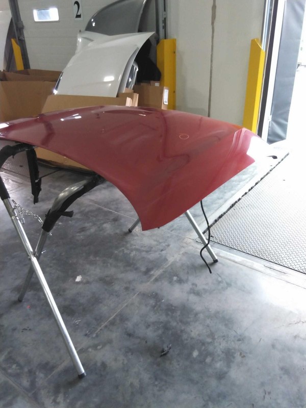 2015 Mitsubishi Outlander Hood Panel Red Dented Paint Chips OEM 5900A739
