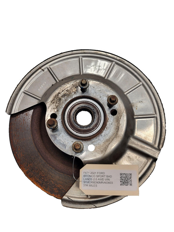 Used Oem Ford Rear Driver Wheel Hub Brake Rotor for 2021-22 Bronco Sport 2.0 AWD