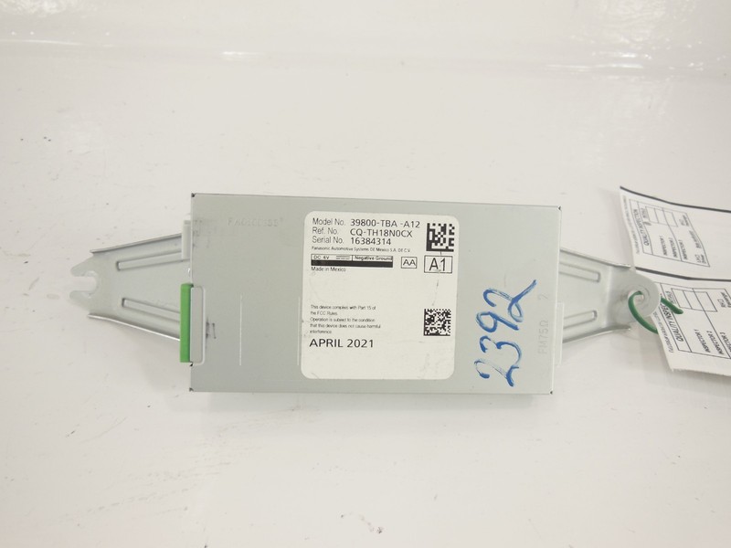 2016-2021 Honda Civic Satellite Radio Receiver Module OEM 39800-TBA-A12