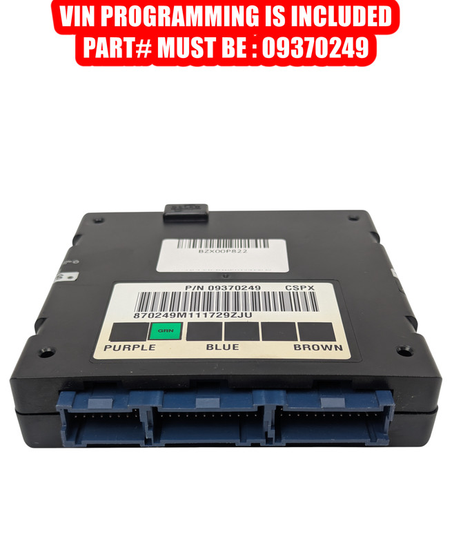 VIN Programmed 2001 GMC Yukon Body Control Module BCM 09370249 GM