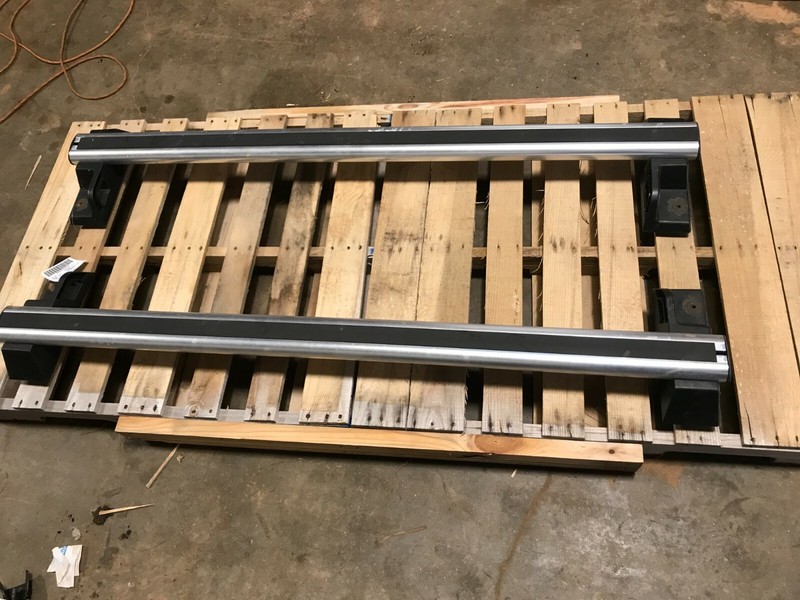 03-09 HUMMER H2 ROOF RACK CARGO CARRIER CROSS BAR SET LEFT RIGHT OEM