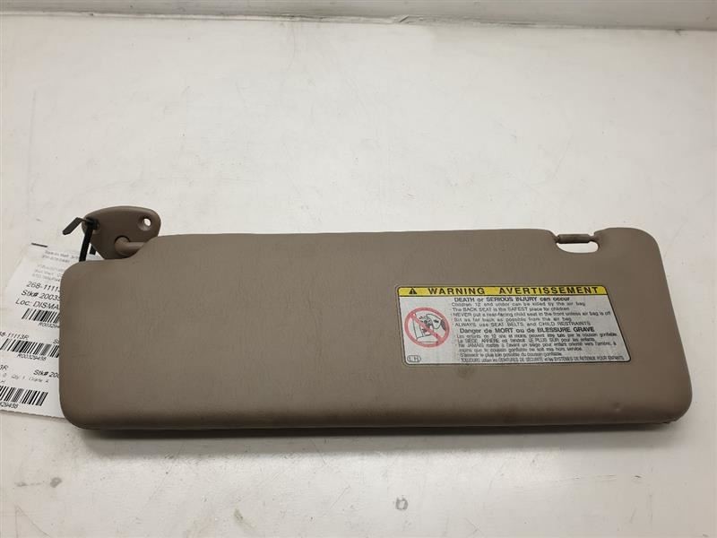 Passenger Sun Visor Without Illumination Base Fits 05 TUNDRA 74310-0C050-E0