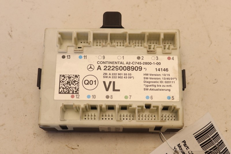 2014-2017 MERCEDES S-CLASS S550 W222 SEDAN FRONT LEFT DOOR MODULE UNIT OEM