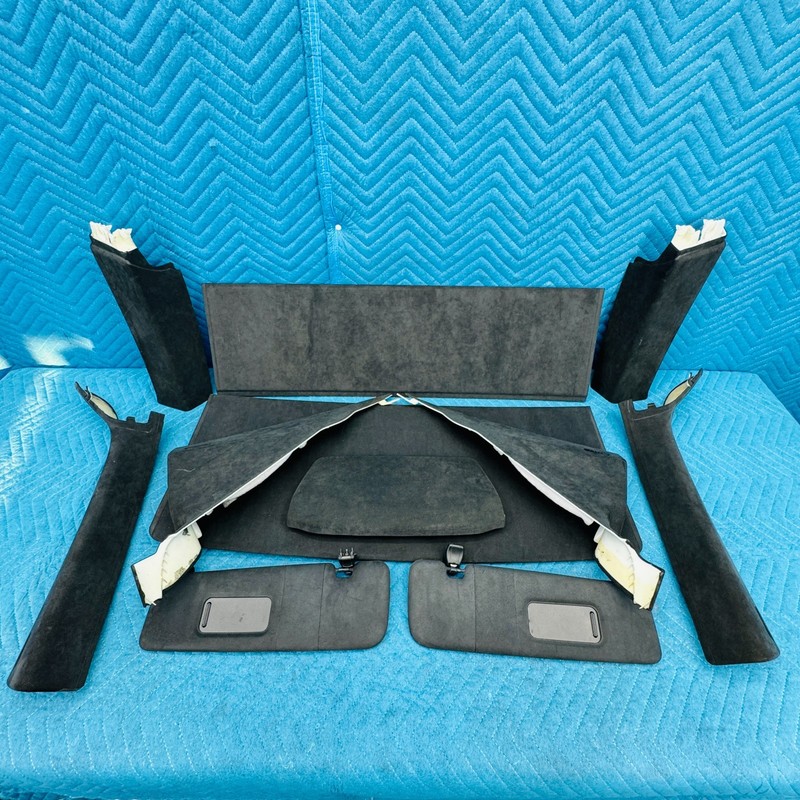 2012–2017 BMW 650i Headliner & Interior Trim Set Black Alcantara OEM