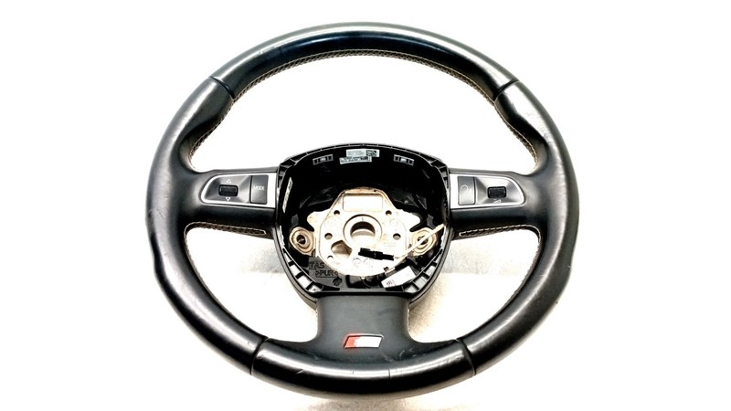 08-12 AUDI 8T S5 S4 A5 A4 STEERING WHEEL 3 THREE SPOKE LEATHER OEM 063025