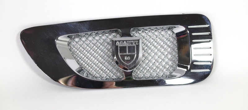 2007-2014 Cadillac Escalade Chrome Side Vent Mesh Grille Fender Trim SINGLE PART