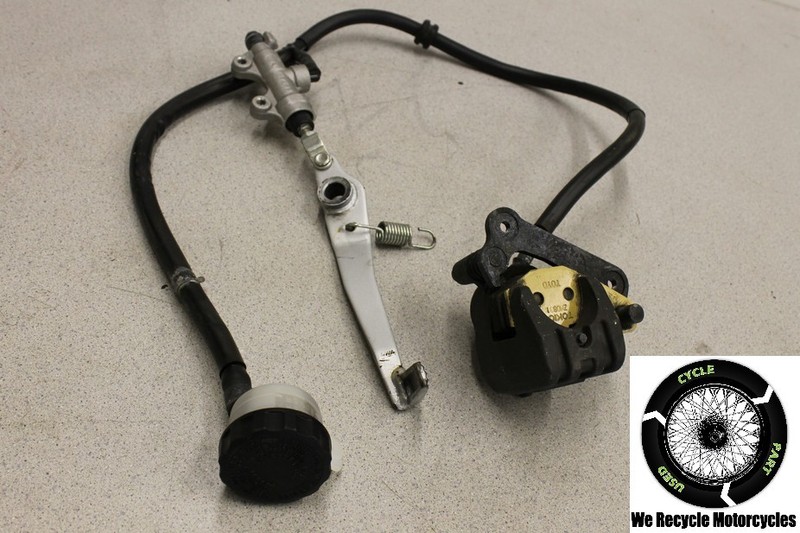 2008 KAWASAKI EX 650 NINJA REAR BRAKE LEVER MASTER CYLINDER CALIPER EX650 08