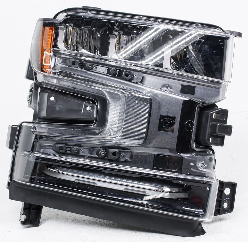 OEM Chevrolet Silverado 1500 Trail Boss Passenger Side LED Headlamp Tab Chipped