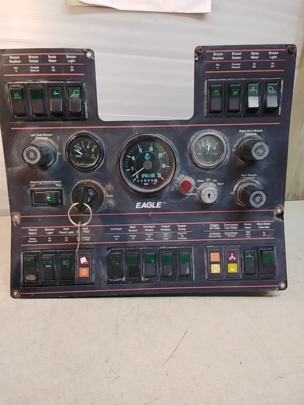 Elgin Eagle SC8000 Street Sweeper Dash Console Gauges Switch Complete Control...