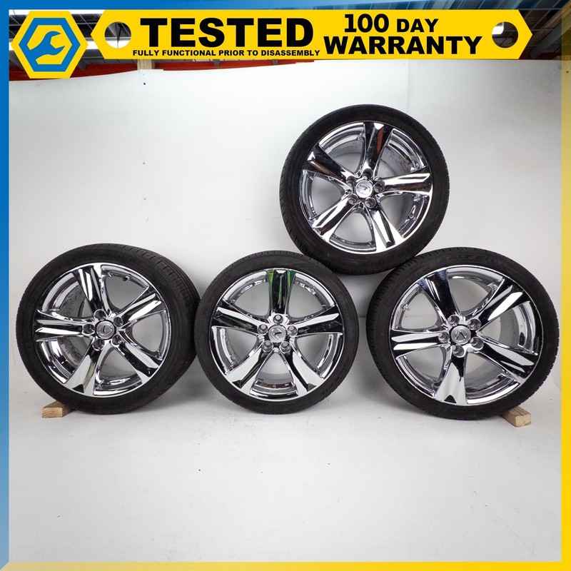06-13 LEXUS IS250 IS350 GS350 GS430 R18 18" WHEEL RIM TIRE SET OF 4 CHROME OEM