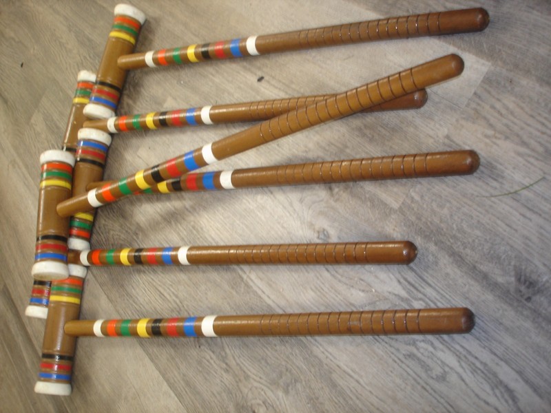 6 Vintage Forster wood replacement mallets lot croquetWood Bin 838