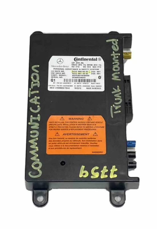 2014 2015 MERCEDES C250 COMMUNICATION CONTROL MODULE OEM 2229006003