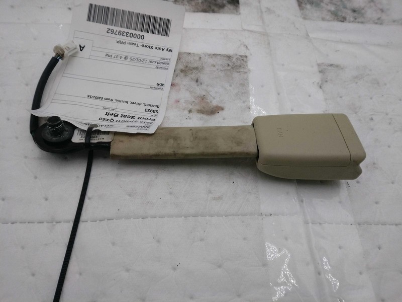 2016 INFINITI QX60 OEM Used Seat Belt White 868429NF8B 4DR 125K Miles