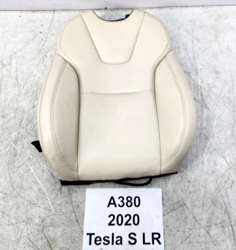 ✅ 16-20 OEM Tesla S Front Right Passenger Seat Upper Cushion Leather White *