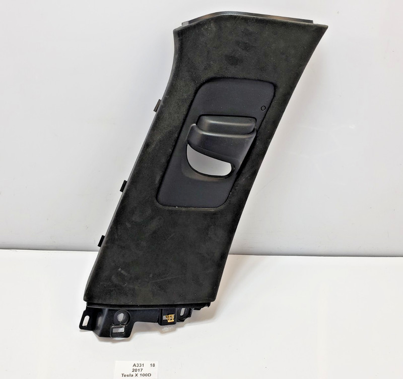 ✅ 16-20 OEM Tesla Model X Front Right Passenger Side B Pillar Trim Cover Black